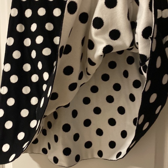 Spense black and white polka dot skirt knee length - Picture 3 of 5